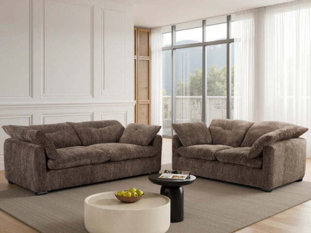 Quetta Sofa 3+2 Set - Brown