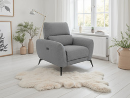 Sorrento Luxurious Electric Recliner Armchair - Modern Comfort - Grey