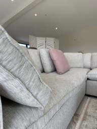Santorini Sofa Grey Large Corner with Footstool - thumbnail 6
