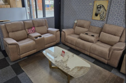 Hannah Electric Recliner 3 & 2 Seater Micro Fibre Sofa - thumbnail 3
