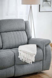 Linden Electric Recliner Sofa: Luxurious Grey 3-Seater, Plush Luxe Fabric Comfort - thumbnail 5