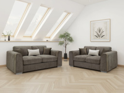 Luxurious Naples 3+2 Sofa Set, Velvet Trimmed, Ultimate Comfort - thumbnail 1