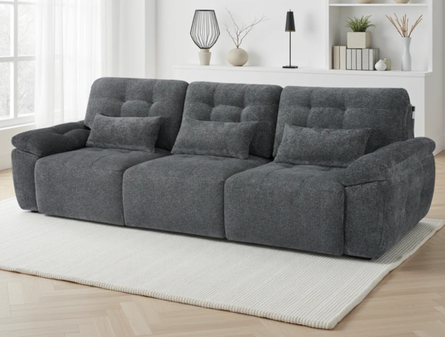 Dallas Electric 3-Seater Sofa Bed - Grey