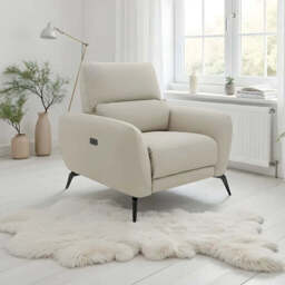 Sorrento Luxurious Electric Recliner Armchair - Modern Comfort - Beige