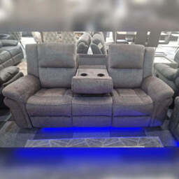 Berlin Fabric Electric Recliner Sofa 3+2 Seater With USB Ports, Led Lights & Cup Holders - thumbnail 3