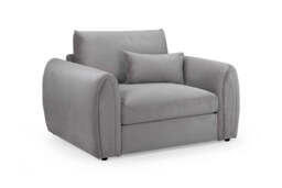 Mirabel Plush Grey Velvet Armchair: Luxurious Comfort for Modern Living Spaces - thumbnail 2