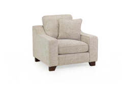Nebraska Armchair: Plush Fabric, Removable Cushions, Sturdy Wooden Feet - thumbnail 2