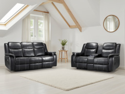 Galaxy Tech Smart Electric Recliner Sofa:  Leatheraire 3+2 Set - thumbnail 1