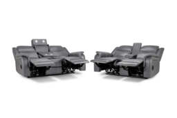 Galaxy Tech Smart Electric Recliner Sofa:  Leatheraire 3+2 Set - thumbnail 6