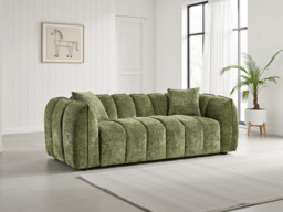 Venice Velvet 3-Seater Sofa - Tufted Design, Deep Cushions - thumbnail 1