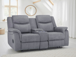 Galaxy Tech Electric Recliner 2 Seater: Black Leather, USB, Cup Holders, Storage - thumbnail 4