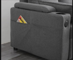 Francesca Corner Sofa Bed with USB, Storage, Cuphoders, Bed and Magazine Pocket - thumbnail 4