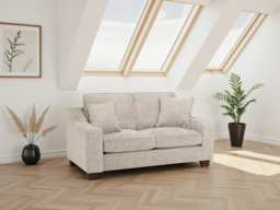 Nebraska 2-Seater Sofa: Plush Fabric, Removable Cushions, Sturdy Wooden Feet - thumbnail 1