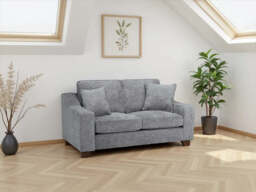 Nebraska 2-Seater Sofa: Plush Fabric, Removable Cushions, Sturdy Wooden Feet - thumbnail 3