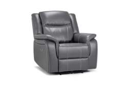 Galaxy Tech Electric Recliner Armchair: USB Ports,  Leather - thumbnail 2