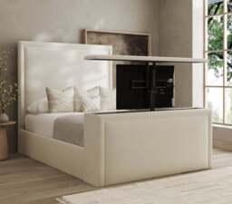 "Seraphina Blush TV Bed - 4FT6 Double / 54"" From Floor"