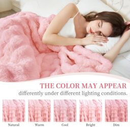 Luxury Faux Fur Throw Blanket - thumbnail 3