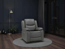 Harald Electric Recliner  Faux Leather Armchair with USB-C Charging - thumbnail 4