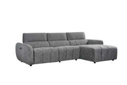 Luxurious Turin Electric Recliner Corner Sofa Charcoal Right Hand Configuration - thumbnail 2