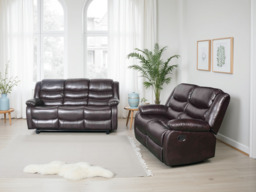 Conrad Manual Recliner Sofa Set:  Bonded Leather 3+2 Seater - thumbnail 1