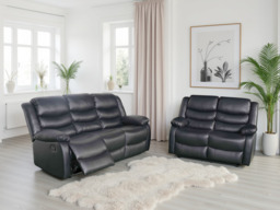 Conrad Manual Recliner Sofa Set:  Bonded Leather 3+2 Seater - thumbnail 2