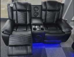 Michigan  3 & 2 Seater Electric Recliner Sofa Set with LED Lighting, Cupholders, USB & Type-C Ports, Wireless Charging & Woofer Speakers - thumbnail 6