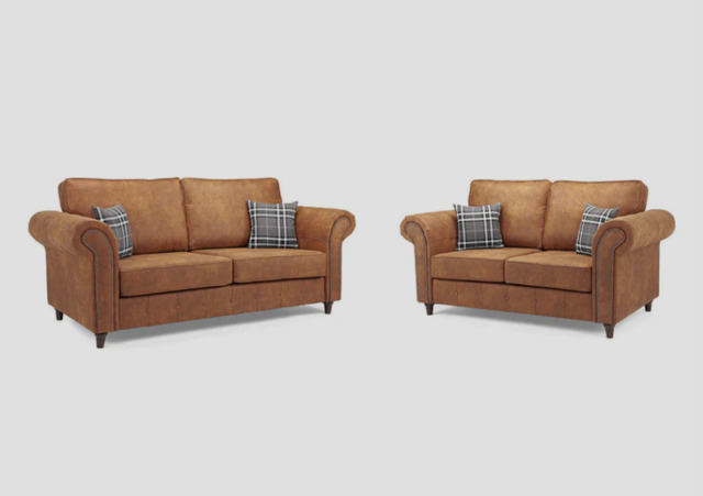 Oakland Faux Leather Sofa 3+2 Seater - image 1