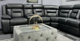 Nova Electric Recliner Leather Corner Sofa - thumbnail 5