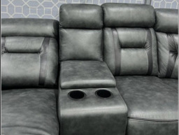 Nova Electric Recliner Leather Corner Sofa - thumbnail 4