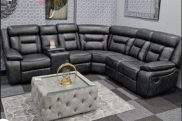 Nova Electric Recliner Leather Corner Sofa - thumbnail 1