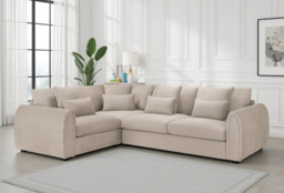 Mirabel L-Shaped Plush Velvet Corner Sofa - thumbnail 2