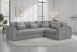 Mirabel L-Shaped Plush Velvet Corner Sofa - thumbnail 3