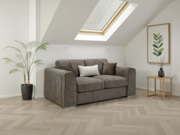 Naples 2-Seater Sofa: Plush Chenille Upholstery, Removable Cushions - mocha