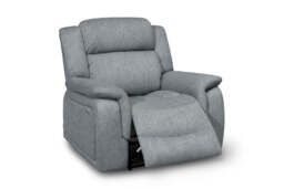 Linden Electric Recliner Armchair: Plush Grey Fabric, Power Reclining Bliss - thumbnail 4