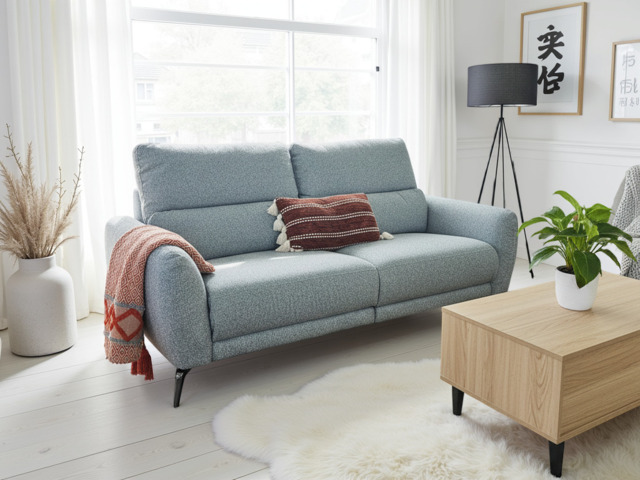 Sorrento Electric Recliner 3 Seater Sofa - Modern Fabric Comfort - Grey