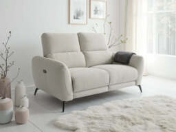 Sorrento Fabric Electric Recliner Two-Seater Sofa - Beige