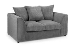Harley Jumbo Grey 2-Seater Sofa: Plush Fabric, Foam-filled, Solid Wood Frame - thumbnail 2