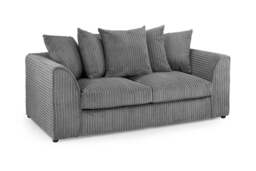 Harley Jumbo Grey 3 Seater Sofa: Cosy Foam-Filled Living Room Comfort - thumbnail 2