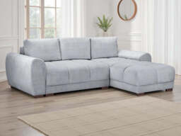 Azzuro  Universal Corner Sofabed: Plush Velvet, Convertible Sofa with Storage - Grey
