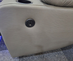Orlando Electric Recliner 3-Seater Leather Sofa with LED Lights, USB & Wireless Charging - thumbnail 4