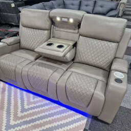 Florida Music Electric Recliners 3+2 Seater Leather Sofa, Blutooth Speakers, LED LIGHTS, USB CHARGER - thumbnail 6