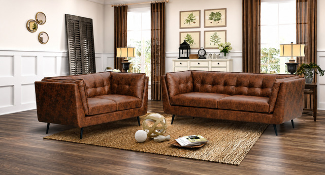 Allora 3 & 2-Seater Faux Leather Sofa Collection - image 1