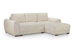 Azzuro  Universal Corner Sofabed: Plush Velvet, Convertible Sofa with Storage - Mocha