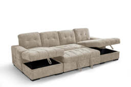 Palermo U-Shape Corner Sofa Bed - thumbnail 4
