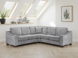 Nebraska Large Corner Sofa: Plush Fabric, Removable Cushions, Sturdy Wooden Feet