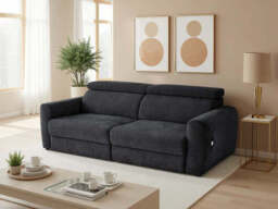 Dakota Electric Sofabed 3 Seater - Black - thumbnail 4