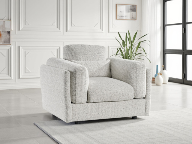 Bari Cosy Fabric Armchair Sofa for Relaxed Living Spaces - Beige