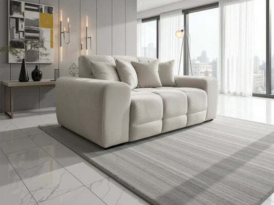 Jacob Ribbed 2-Seater Sofa - Beige