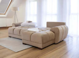 Azzuro  Universal Corner Sofabed: Plush Velvet, Convertible Sofa with Storage - thumbnail 4