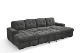 Palermo U Shape Sofabed With Ottoman Storage Grey Morgan - Malvern - Somerford - Calix - Euphoria - Plush Style - thumbnail 5